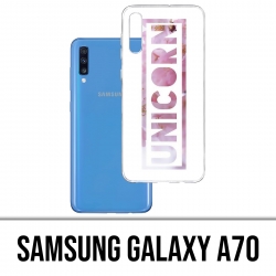 Custodia per Samsung Galaxy A70 - Unicorno Fiori Unicorno
