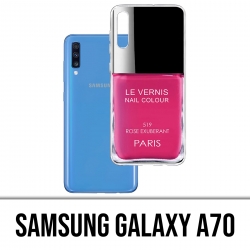 Coque Samsung Galaxy A70 - Vernis Paris Rose