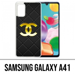 Custodia per Samsung Galaxy A41 - Pelle con logo Chanel