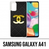 Coque Samsung Galaxy A41 - Chanel Logo Cuir