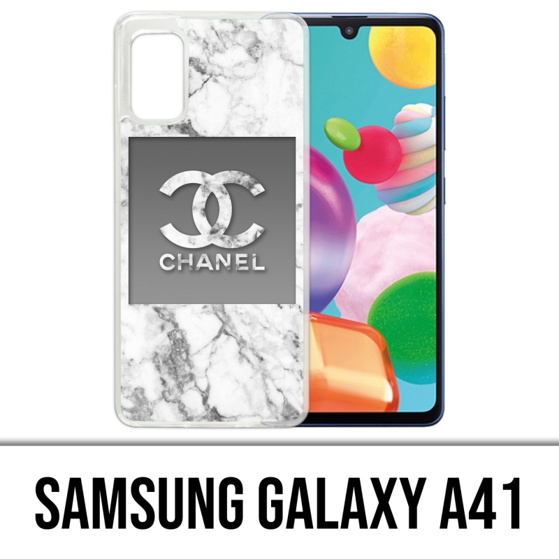 Custodia per Samsung Galaxy A41 - Chanel White Marble