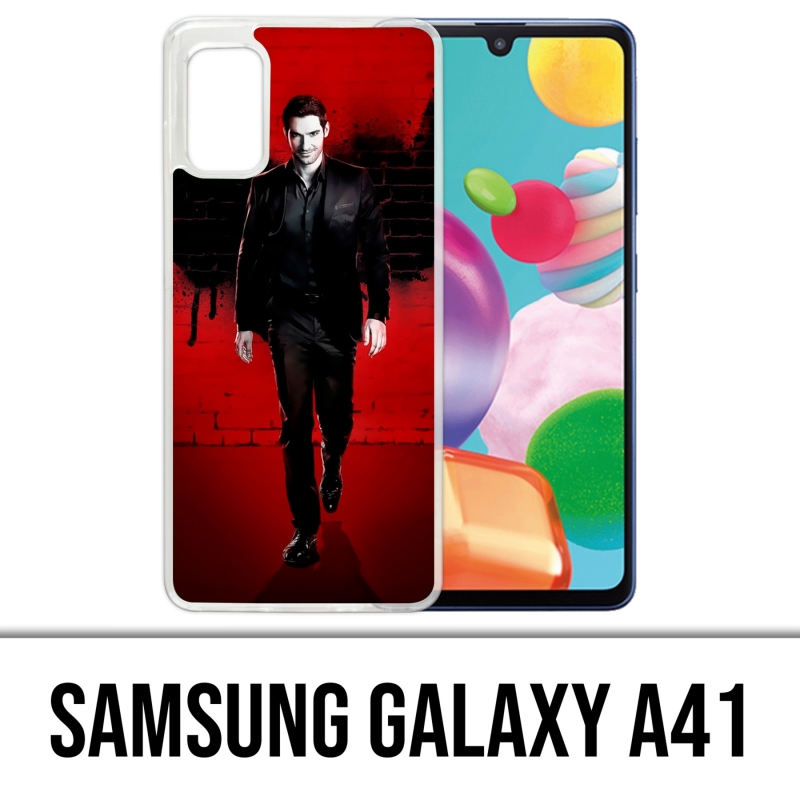 Custodia per Samsung Galaxy A41 - Lucifer Wings Wall