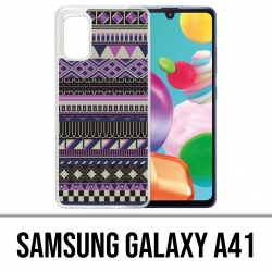 Samsung Galaxy A41 Case - Purple Aztec