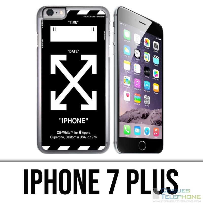 Custodia per iPhone 7 Plus - Bianco nero spento