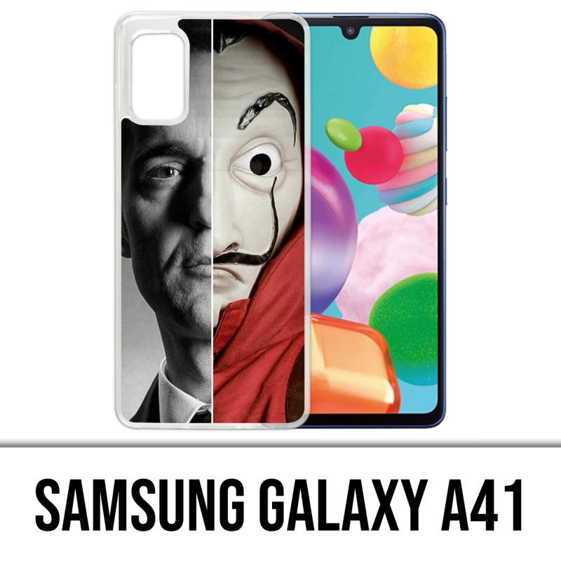 Custodia per Samsung Galaxy A41 - Casa De Papel Berlin Mask Split
