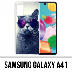 Samsung Galaxy A41 Case - Cat Galaxy Glasses