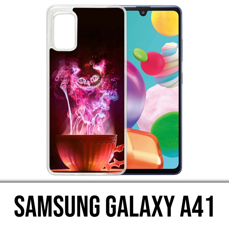 Custodia per Samsung Galaxy A41 - Gatto Tazza Alice nel Paese delle Meraviglie