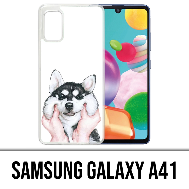 Funda Samsung Galaxy A41 - Perro Husky Cheek