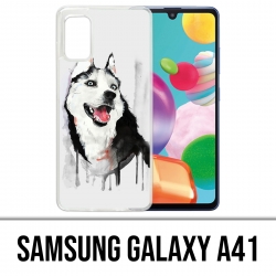 Funda Samsung Galaxy A41 - Perro Husky Splash