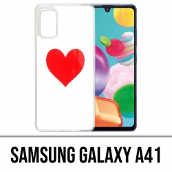 Custodia per Samsung Galaxy A41 - Cuore rosso