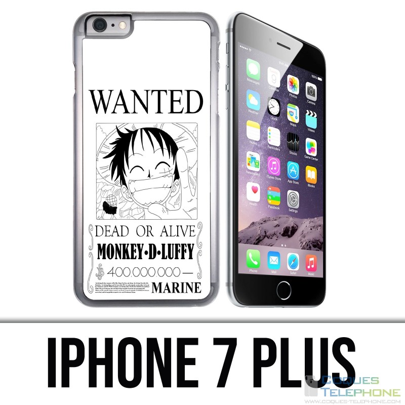 Coque iPhone 7 PLUS - One Piece Wanted Luffy