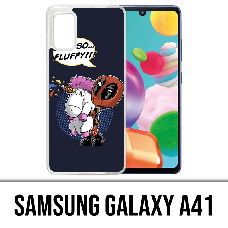 Coque Samsung Galaxy A41 - Deadpool Fluffy Licorne