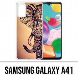 Samsung Galaxy A41 Case - Vintage Aztec Elephant