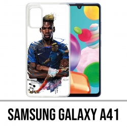 Funda Samsung Galaxy A41 - Dibujo de Pogba de fútbol de Francia