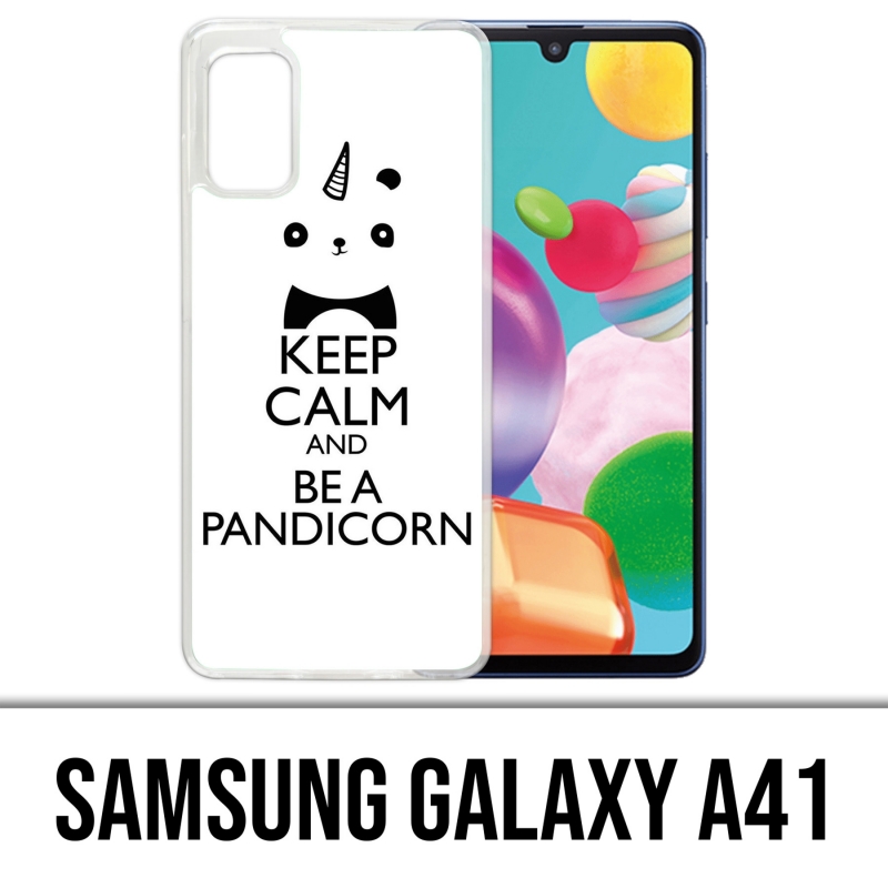 Coque Samsung Galaxy A41 - Keep Calm Pandicorn Panda Licorne