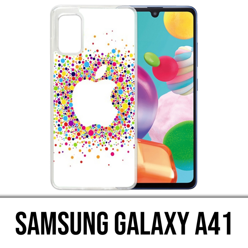 Samsung Galaxy A41 Case - Multicolor Apple Logo