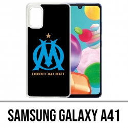 Coque Samsung Galaxy A41 - Logo Om Marseille Noir