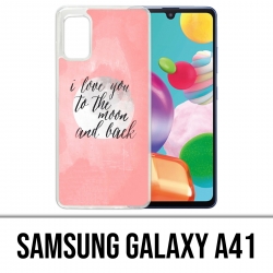 Samsung Galaxy A41 Case - Love Message Moon Back