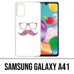 Custodia per Samsung Galaxy A41 - Occhiali baffi