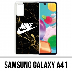 Samsung Galaxy A41 Case - Nike Logo Gold Marble