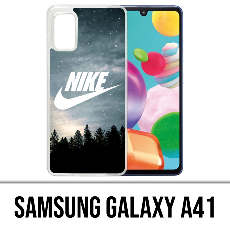 Clavijas blanco lechoso emitir Funda Para Samsung Galaxy A41 - Nike Logo Wood