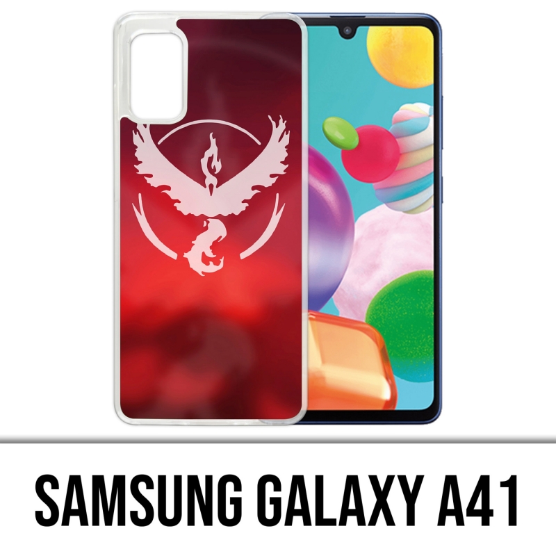 Coque Samsung Galaxy A41 - Pokémon Go Team Rouge Grunge