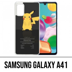 Custodia per Samsung Galaxy A41 - Carta d'identità Pokémon Pikachu