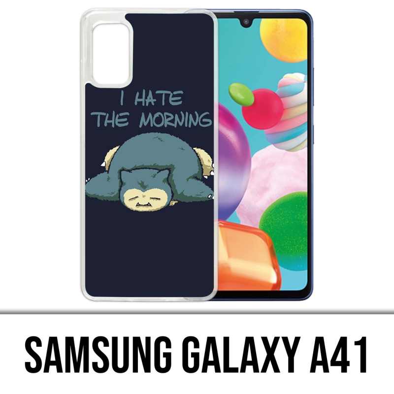 Funda Samsung Galaxy A41 - Pokémon Snorlax Hate Morning