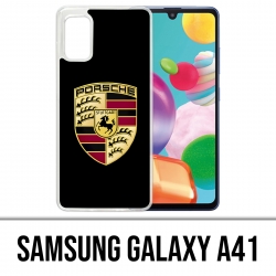 Coque Samsung Galaxy A41 - Porsche Logo Noir