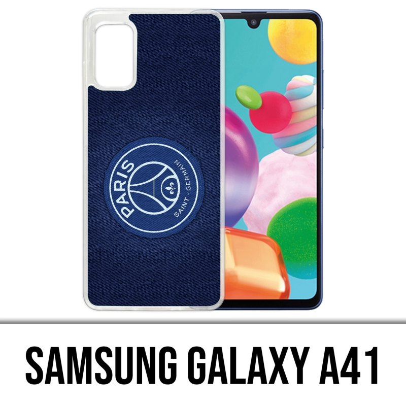 Coque Samsung Galaxy A41 - Psg Minimalist Fond Bleu