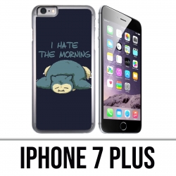 Coque iPhone 7 PLUS - Pokémon Ronflex Hate Morning