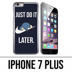 Coque iPhone 7 PLUS - Pokémon Ronflex Just Do It Later