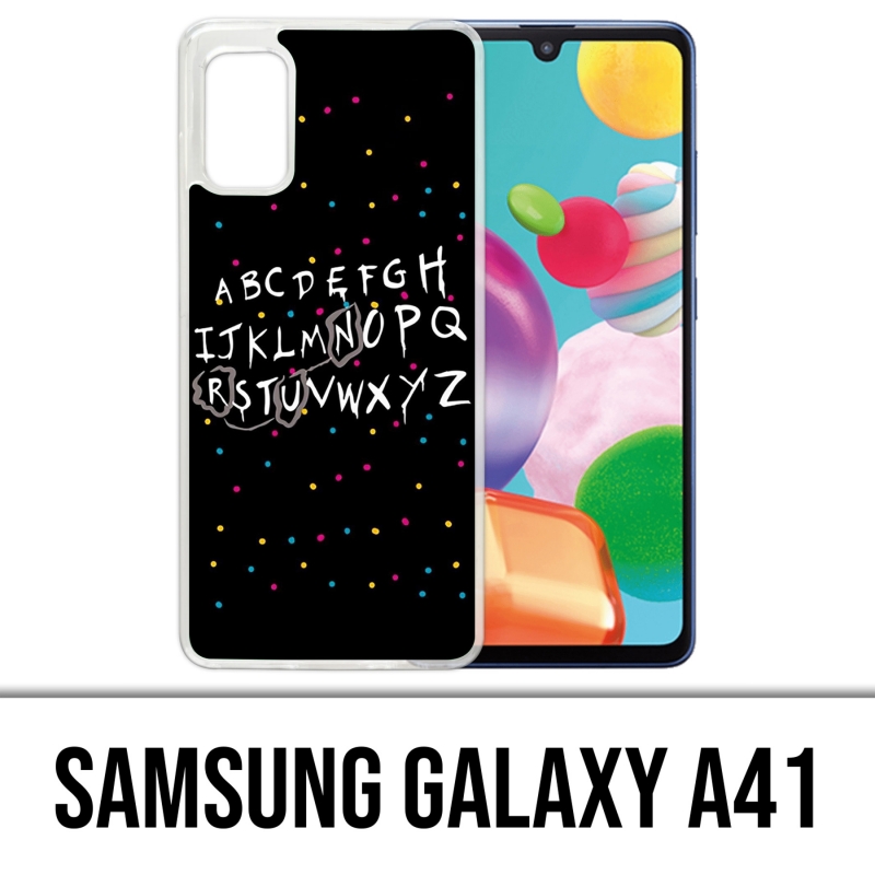 Coque Samsung Galaxy A41 - Stranger Things Alphabet