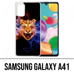 Custodia per Samsung Galaxy A41 - Flames Tiger