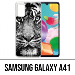 Samsung Galaxy A41 Case - Schwarzweiss-Tiger