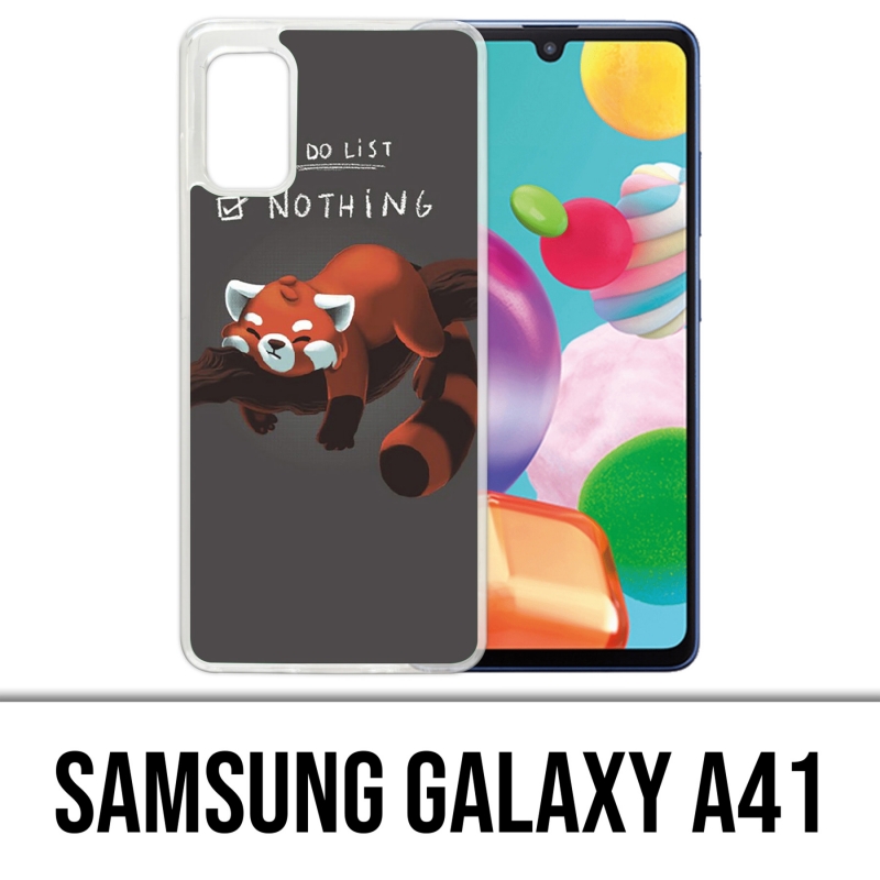 Coque Samsung Galaxy A41 - To Do List Panda Roux