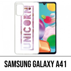 Samsung Galaxy A41 Case - Einhorn Blumen Einhorn