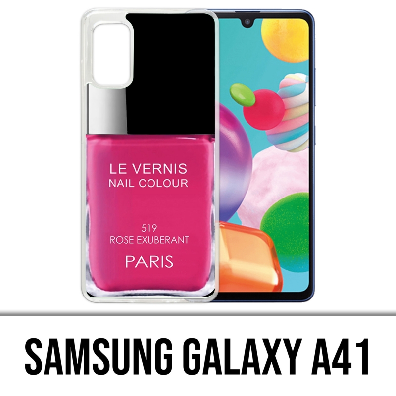Coque Samsung Galaxy A41 - Vernis Paris Rose