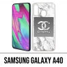 Custodia per Samsung Galaxy A40 - Chanel White Marble