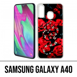 Samsung Galaxy A40 Case - Gucci Snake Roses