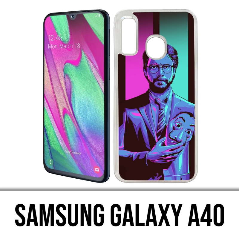 Samsung Galaxy A40 Case - La Casa De Papel - Professor Neon