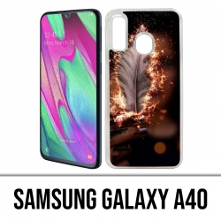 Coque Samsung Galaxy A40 - Plume Feu