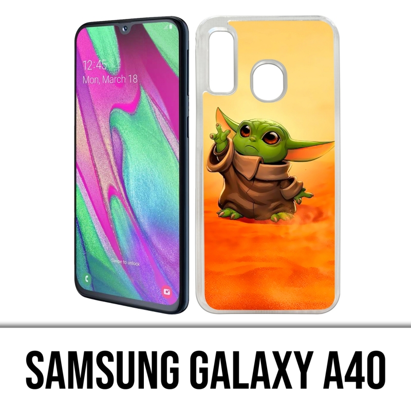 Samsung Galaxy A40 Case - Star Wars Baby Yoda Fanart