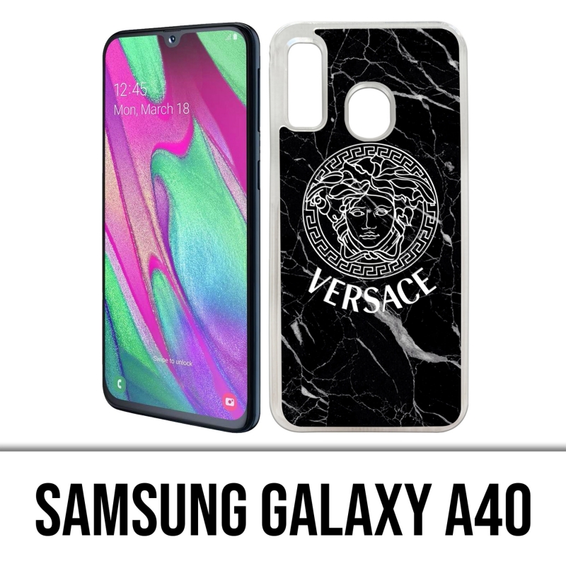 Samsung Galaxy A40 Case - Versace Black Marble