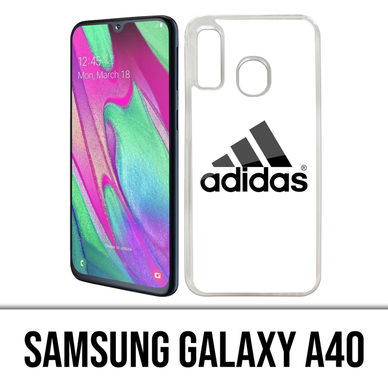 Samsung Galaxy A40 Case - Adidas Logo Weiß