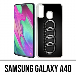 Custodia per Samsung Galaxy A40 - Audi Logo in metallo