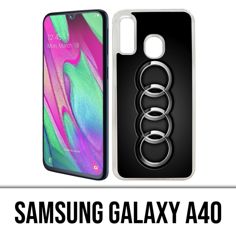 Funda Samsung Galaxy A40 - Audi Logo Metal