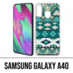 Samsung Galaxy A40 Case - Green Aztec