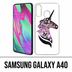 Funda Samsung Galaxy A40 - Sé un unicornio majestuoso