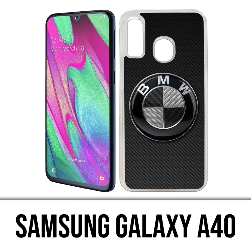 Carcasa Samsung Galaxy A40 - Bmw Logo Carbon
